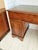 Brown Antique Twin Pedestal Desk in Dark Yew Wood and Leather Top, 1980 For Sale - Image 8 of 18