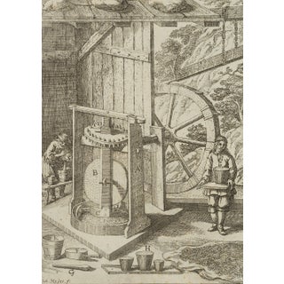 J. Meyer, Representation of an Oil Mill, 17th-century, Etching For Sale