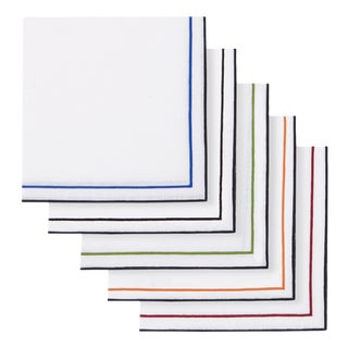 Miro Linen Napkins by Los Encajeros, Set of 6 For Sale