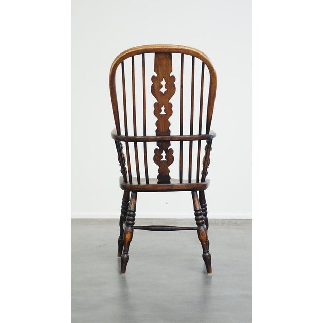 English Highback Windsor Dining Room Chair For Sale - Image 4 of 12