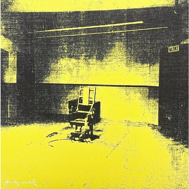 After Andy Warhol, Electric Chair Yellow, 1980s, Print For Sale - Image 6 of 6
