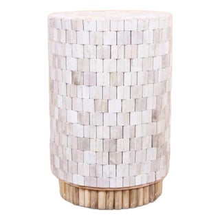 Sully Teak Wood Side Table For Sale