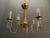 Mid-Century Modern Mid-Century Brass & Crystal Chandelier For Sale - Image 3 of 7