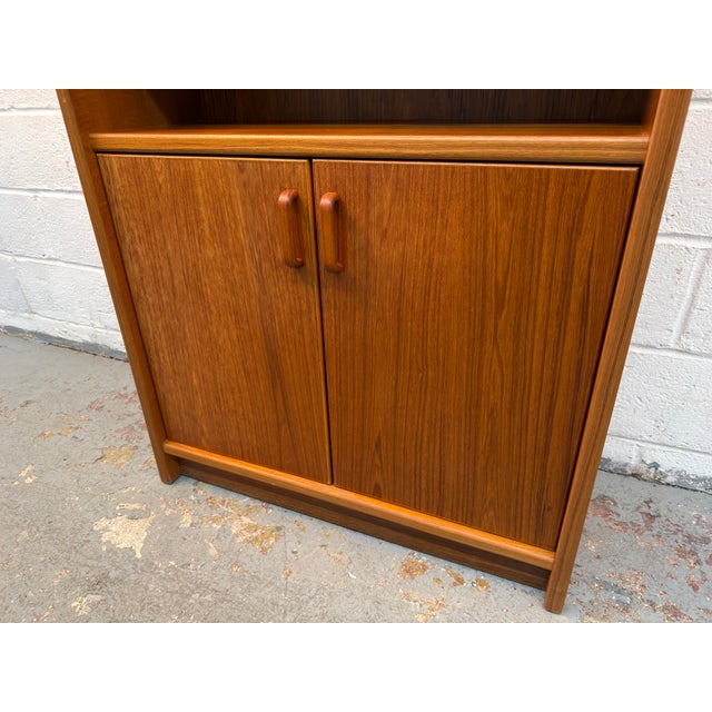 Wood Vintage Danish Teak Mid-Century Modern Bookcase For Sale - Image 7 of 15