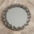 Vintage Mirror with Metal Flowers, Sweden, 1970s For Sale - Image 4 of 7