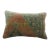 Zabihi Collection Copper Color Fine Persian Senneh Rug Pillow For Sale