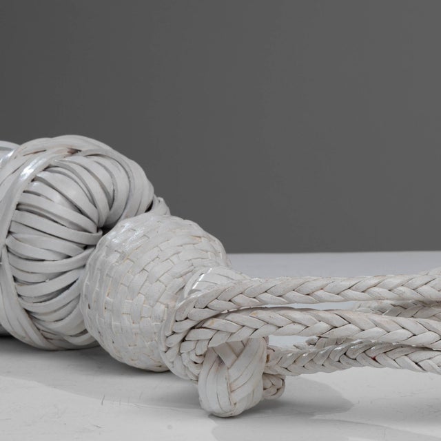 White Moroccan Leather Choucha Tassel - White For Sale - Image 8 of 18