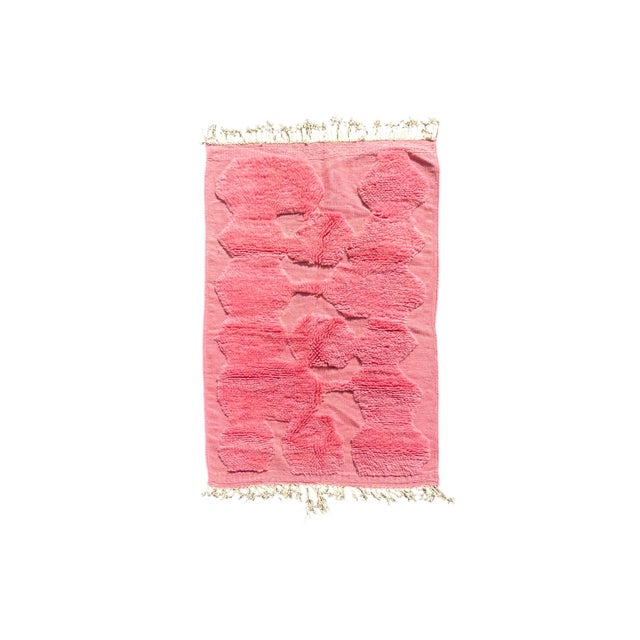 Pink Beni Mrirt Moroccan Rug in Wool, 2010s For Sale - Image 11 of 11