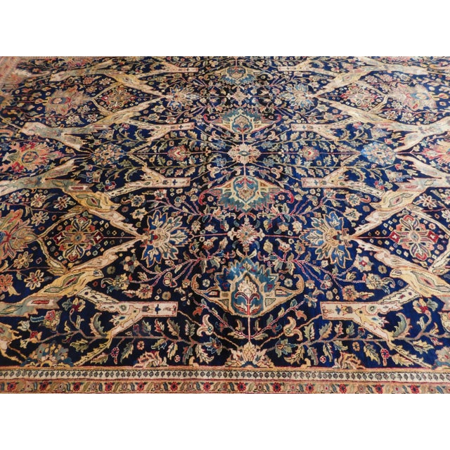 Blue Genuine Hand Knotted Rug. 10'x 13'8" For Sale - Image 8 of 13