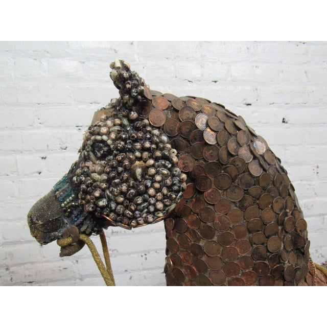 Mid 20th Century Handmade Penny Horse For Sale - Image 4 of 5