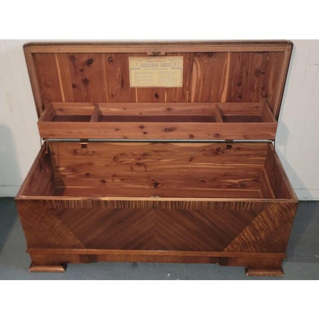 Wood 20th Century Cedar Wood Trunk /Blanket Chest For Sale - Image 7 of 7