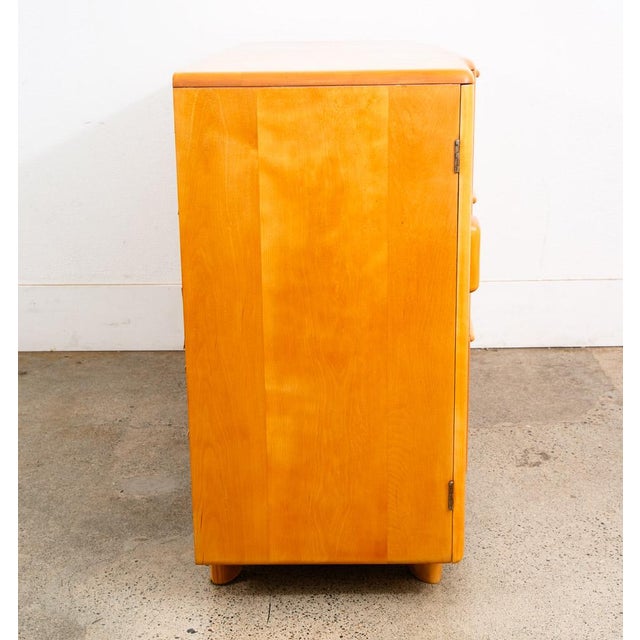 Mid-Century Modern 1960s Mid Century Modern Credenza Blonde Shelf Heywood Wakefield Drawer M192 Champagne For Sale - Image 3 of 12