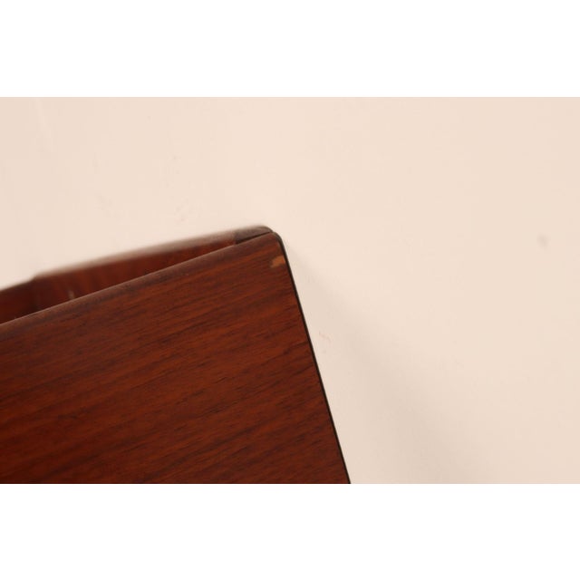 Petite Danish Modern Single-Drawer Floating Nightstand / End Table in Teakwood For Sale - Image 13 of 14