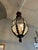 1920s Antique Lantern-Shaped Ceiling Fixture With Three Arm Light Source Within For Sale - Image 5 of 11