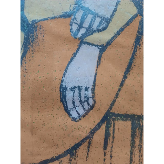 Domenico Cantatore, Accanto a te, Polymaterial Silkscreen, 1950s For Sale - Image 10 of 18