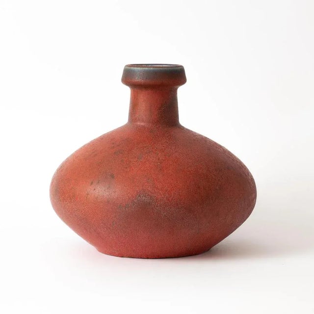 Red Fal Lava Vase by Kurt Tschörner for Otto Keramik For Sale - Image 4 of 10