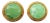 Vintage Gold Tone Earrings W/Round Celadon Green Jadeite Faux Jade For Sale