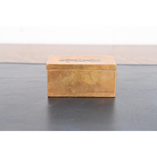 Heintz Arts & Crafts Sterling Silver on Bronze Box For Sale In South Bend - Image 6 of 12