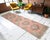 Mid-Century Modern 3x12 Vintage Oushak Runner Rug, Faded Salmon Pink and Sage Green Hallway Runner, 1970s Handmade Anatolian Corridor Rug, Kitchen Runner For Sale - Image 3 of 13