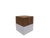 The Sam Stool from Saveri. A dual material side table or stool in white concrete and teak wood. The item has not been...