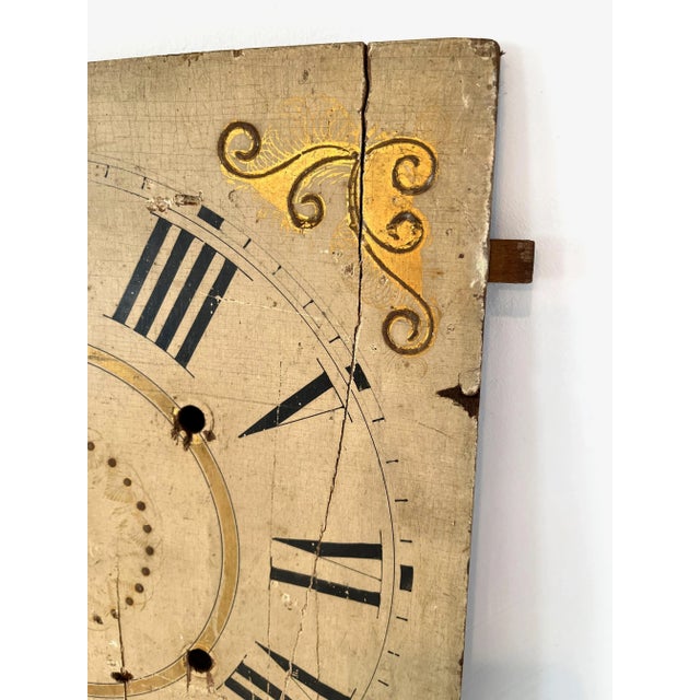 Rustic European 19th Cent. Wood Clock Face For Sale - Image 3 of 10