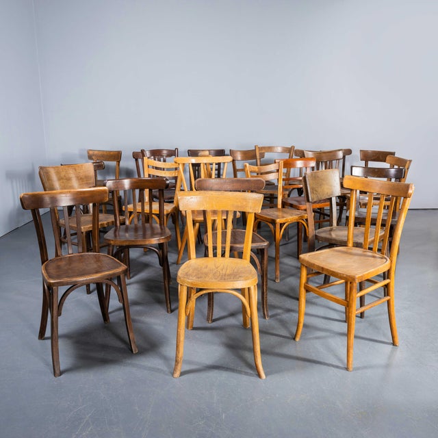 Wood Vintage Bentwood Pub Chairs, 1950s, Set of 6 For Sale - Image 7 of 14