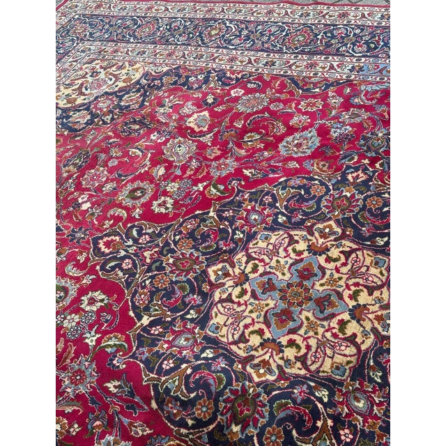 Large Vintage Kashan Rug, 1970s For Sale - Image 16 of 18