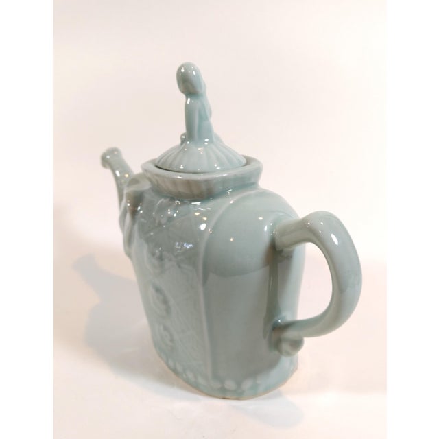 Elephant Celadon Green Teapot Chairish