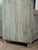 Distressed Teal & Red Painted Sideboard Glass-Front Storage Cabinet For Sale In Greensboro - Image 6 of 6