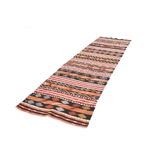 Traditional Mid 20th Century Vintage Turkish Kilim Runner For Sale - Image 3 of 7
