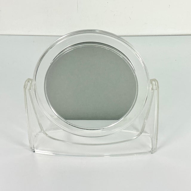 1970s Vintage Lucite Tabletop Flip Makeup Mirror, Charles Hollis Jones Attributed For Sale - Image 18 of 18