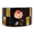Vintage Mother of Pearl Inlay Black Lacquer Napkin Rings - Set of 6 For Sale