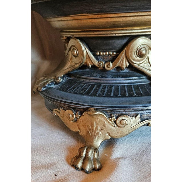 Large Barbotine and Bronze Cache Pot For Sale - Image 9 of 11