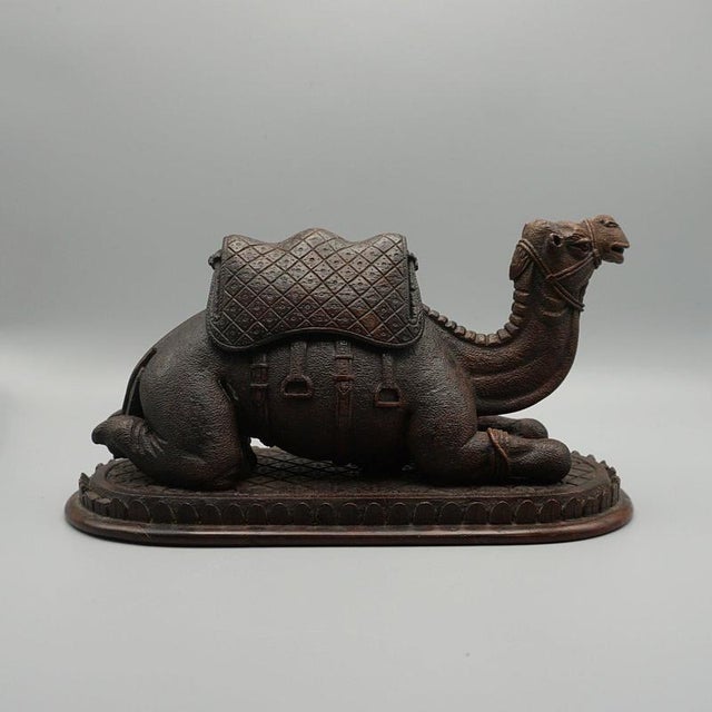 Carved Wooden Recumbent Camel, 1890s For Sale - Image 4 of 10