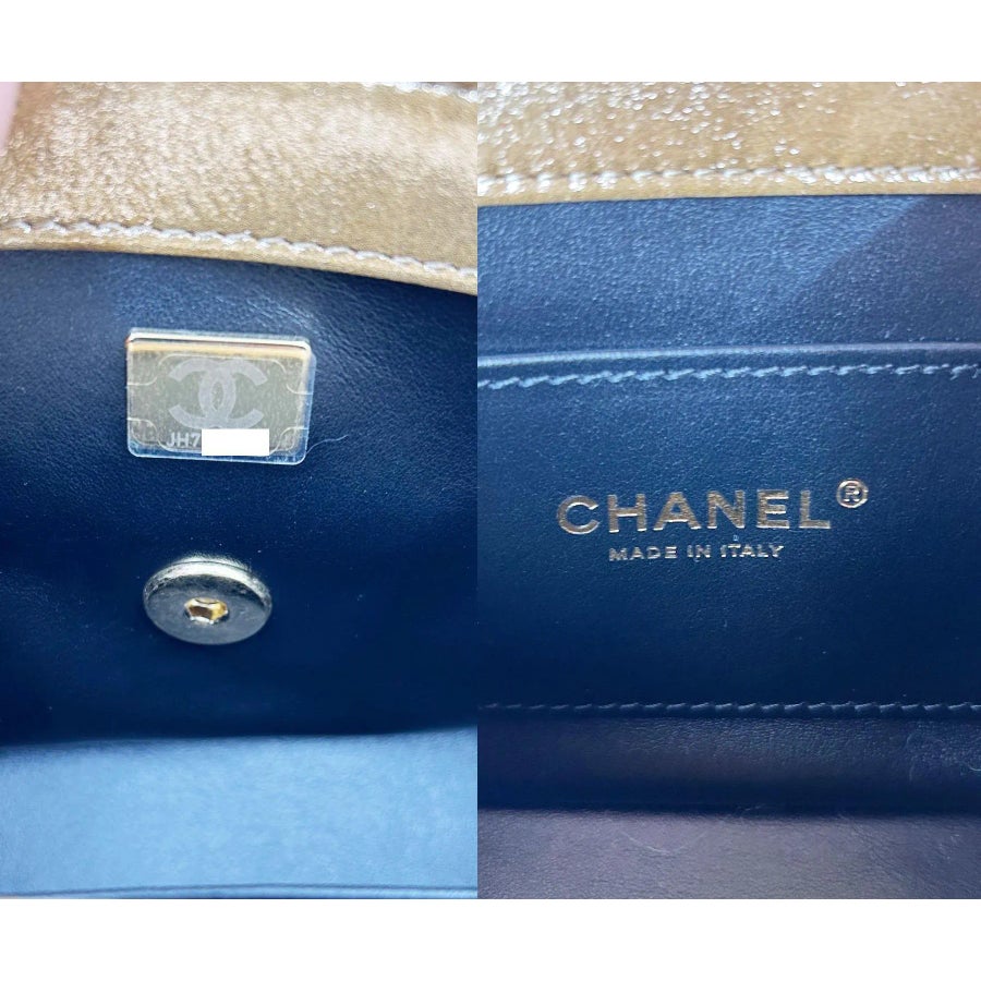 Chanel Gold Shimmer Crystal CC Handle Crossbody 2 Way Bag | Chairish