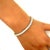 Diamond 18k White Gold Pave Eternity Bracelet For Sale In Los Angeles - Image 6 of 6