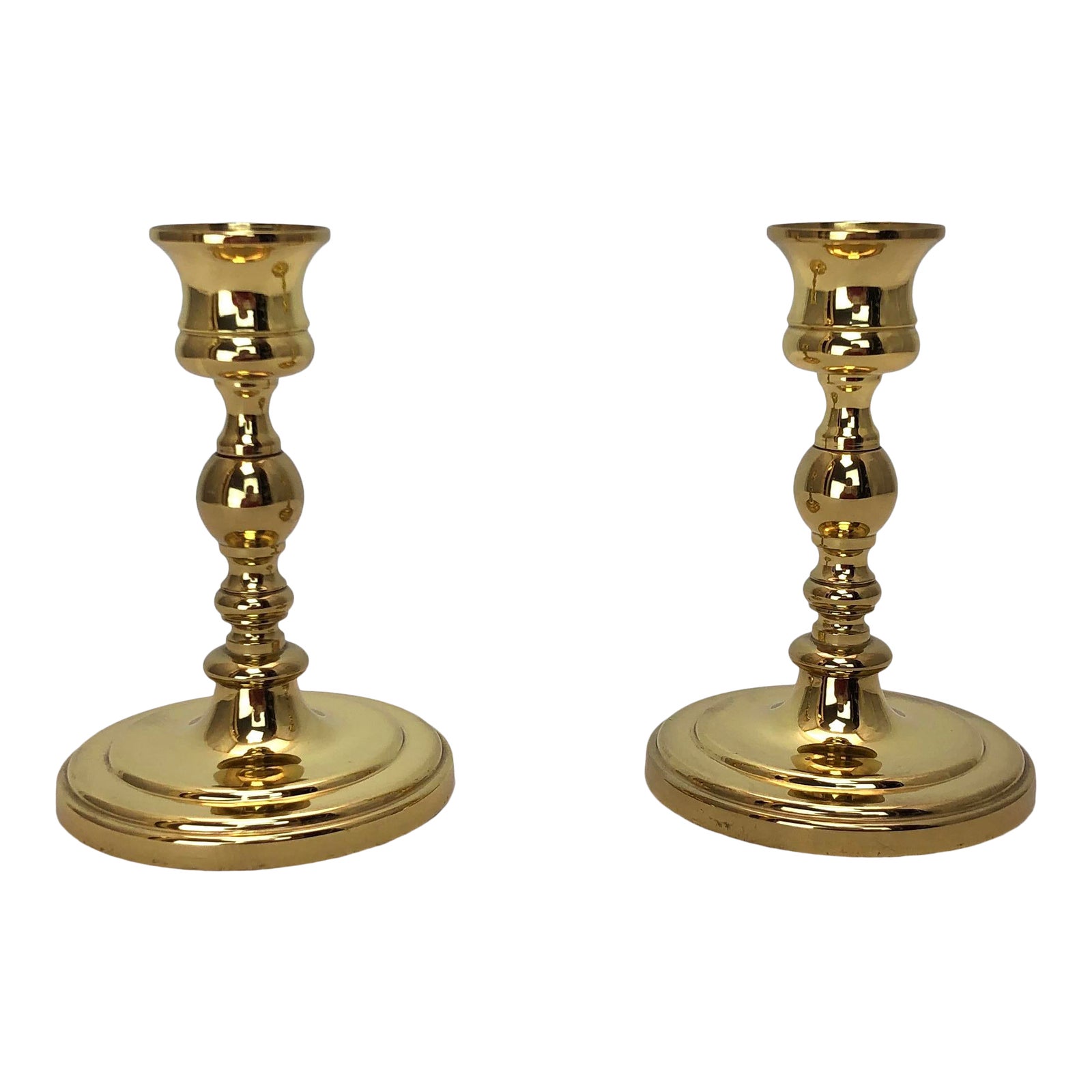Baldwin Brass Candlestick Holders a Pair Chairish