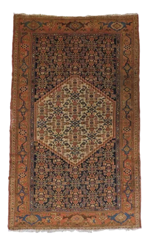 19th Century Antique Persian Rug- 4′ × 5′10″