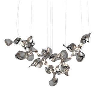 Dune 20 Cluster Pendant Light with Silver Polished Shades by Daniel Becker For Sale