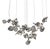 Dune 20 Cluster Pendant Light with Silver Polished Shades by Daniel Becker For Sale