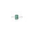 Art Deco Natural Emerald Bezel Set Solitaire Ring in 925 Sterling Silver - Size 6.5 For Sale - Image 3 of 12