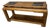 Vintage Mid 20th Century Ming Style Burl Wood Console Sofa Table With Glass Panels For Sale