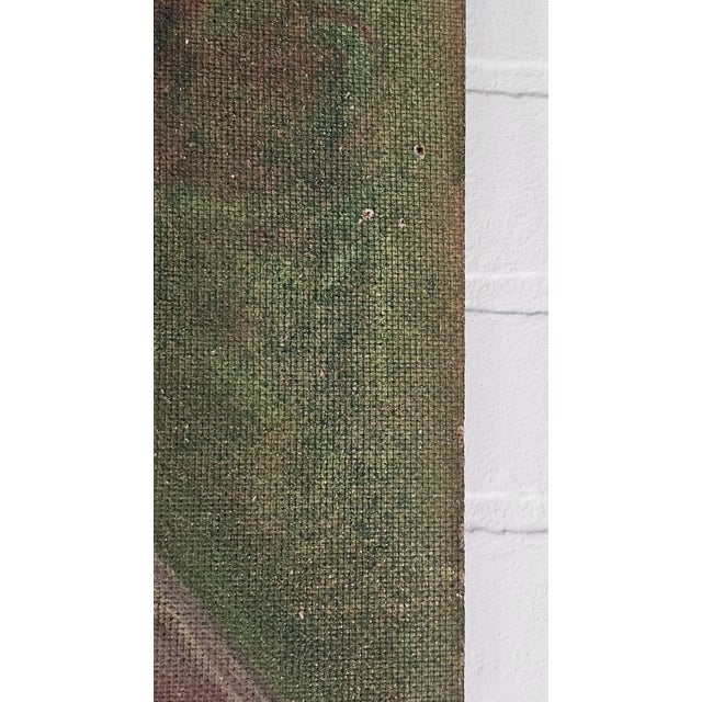 Brown Black Woman in White Dress African American Art Painting 48" For Sale - Image 8 of 12