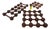 Vintage Danish Teak Coaster by Nissen, 1960s, Set of 3 For Sale