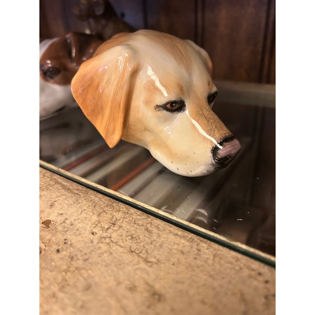 This charming Royale Stratford Golden Retriever Stirrup Cup features a finely detailed Golden Retriever head with warm...