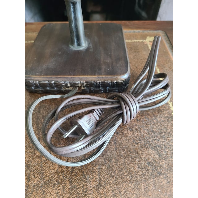 Vintage Bronze Table Lamp With Two Parrots For Sale - Image 16 of 17