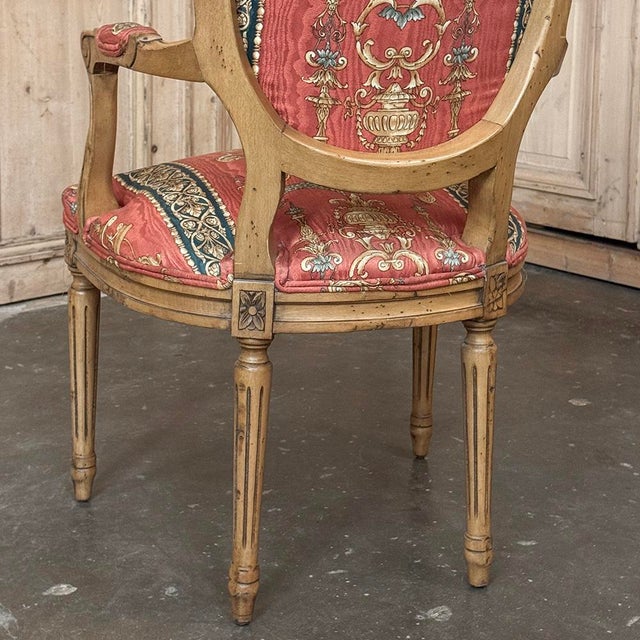 Set of 8 French Louis XVI Fruitwood Dining Chairs Includes 2 Armchairs For Sale - Image 15 of 18