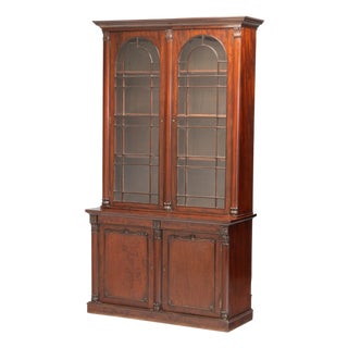 Large Mahogany Bookcase, 1830s For Sale