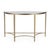 Spritely Home Accent Furniture Monica 50 in. W Demilne Glass and Metal Console Table, Antique Gold For Sale - Image 4 of 8