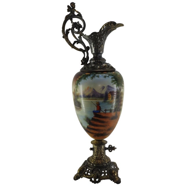 Hand Painted Porcelain Jardinière, 19th Century, French For Sale - Image 9 of 9
